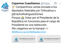 Propuesta de revocación de mandato del presidente de la República es antidemocrática: Coparmex