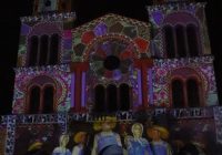 Proyectan video mapping sobre la Catedral de Cuauhtémoc